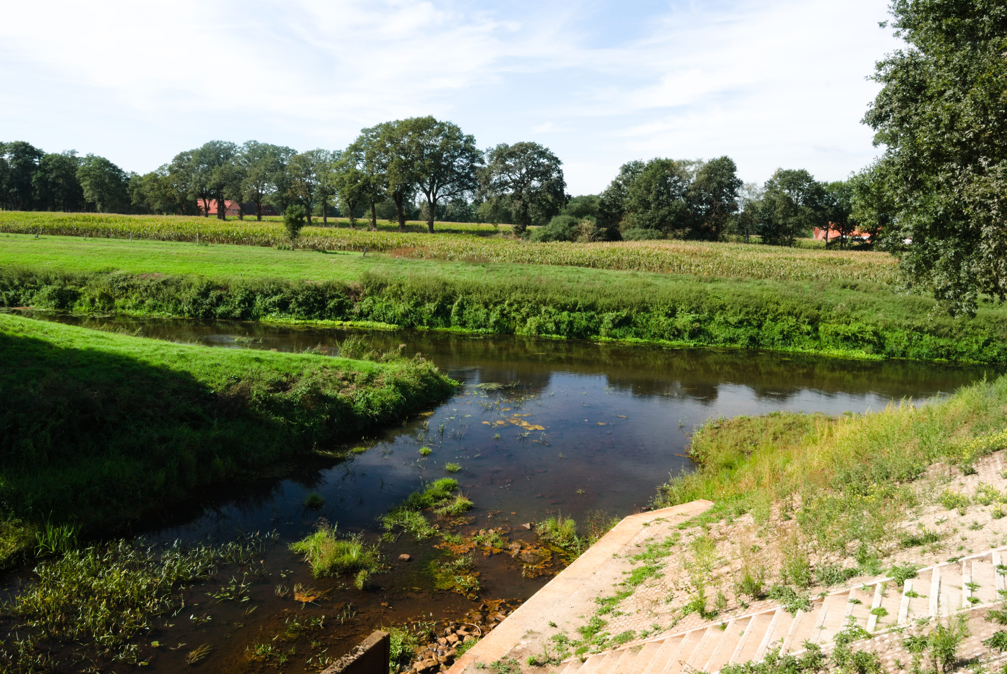 De rivier de Vecht in het Vechtdal.